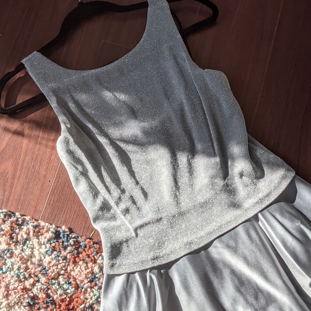 Silver holiday dress